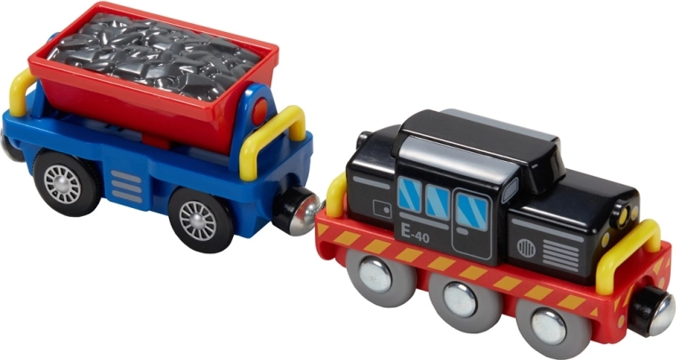 Realistična lokomotiva s teretnim vagonima