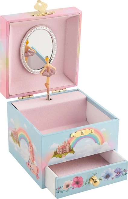 GOKI musical jewelry box Rainbow World – Swan Lake melody