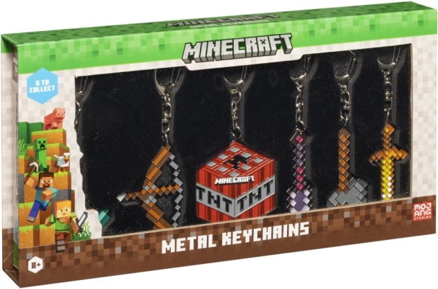 Minecraft fémből készült medál 6 darab Deluxe csomagolásban