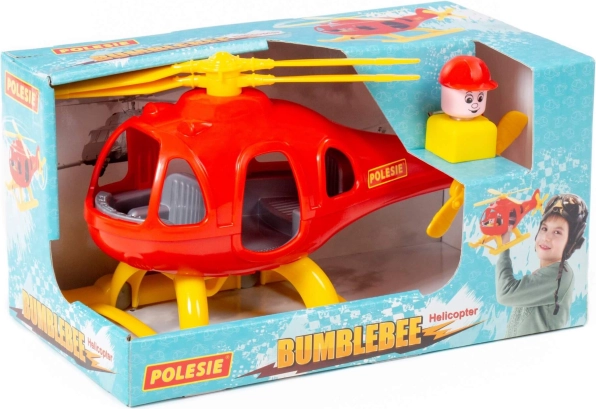 Hélicoptère Bourdon jouet POLESIE – Rouge et jaune