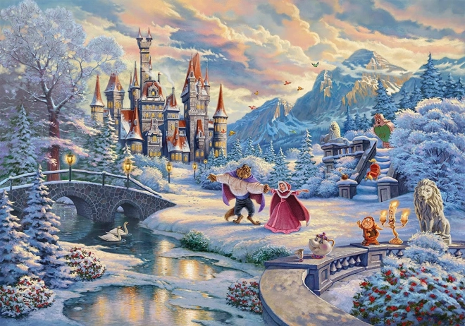 Puzzle Beauty and the Beast: Winter Magic 1000 pieces SCHMIDT
