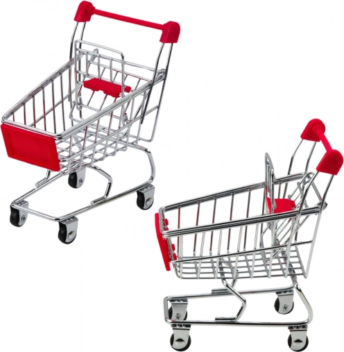 Mini metal shopping cart for kids and dolls – decoration and organizer