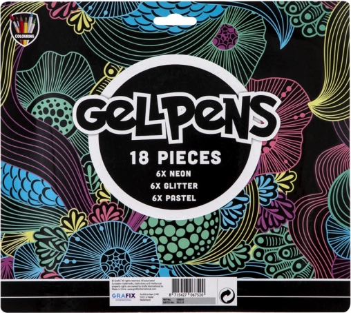 Set of Gel Pens 18 pcs