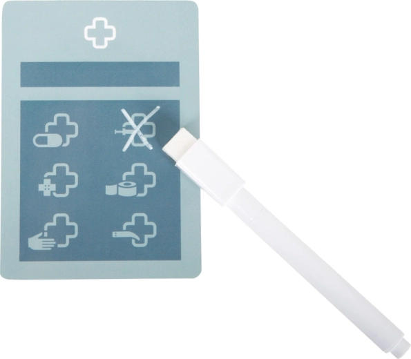 Writable patient cards with marker