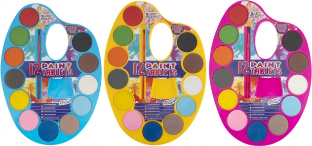 Grafix Palette with Watercolor Paints 12 pcs Yellow