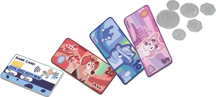 Penge og betalingskort i sættet