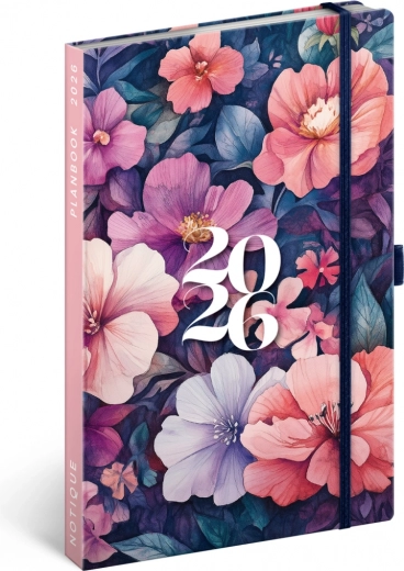 Planning Diary and Notebook Notique Bouquet 2026, 13 x 21 cm