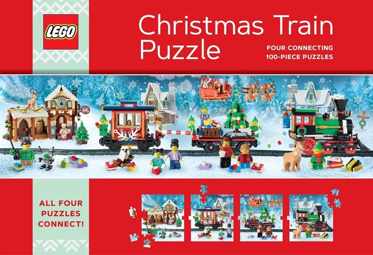 Christmas puzzle train LEGO 4×100 pieces