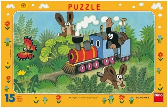 Puzzle en papier Dino Crapeau et la locomotive