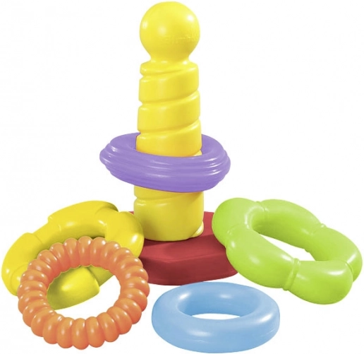 Pyramid with Colorful Rings for Motor Skills Development