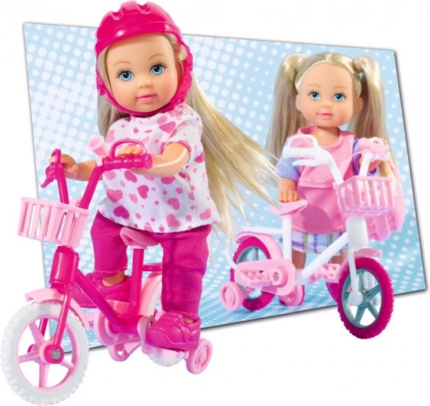 Bábika EVI LOVE s bicyklom a prilbou