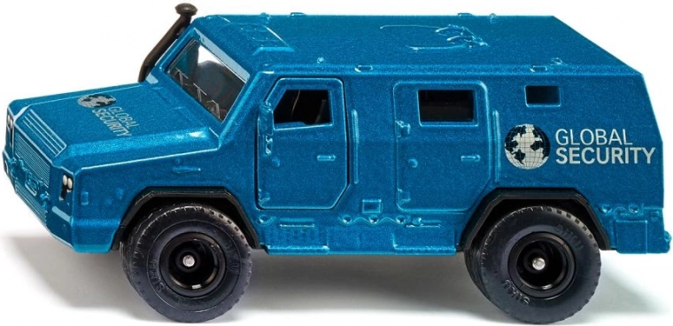 Metal Security Transporter Global Security – blue armored car