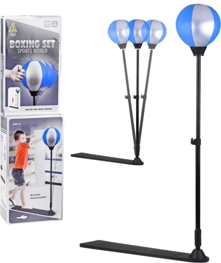 Kids’ boxing set with adjustable stand and speed bag