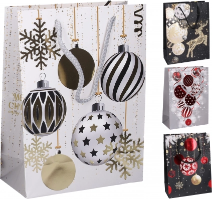 Borsa regalo L 31 × 40 × 12 cm – motivo natalizio