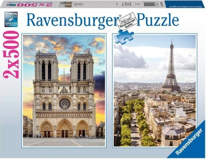 Ravensburger Puzzle Visit to Paris 2×500 pieces