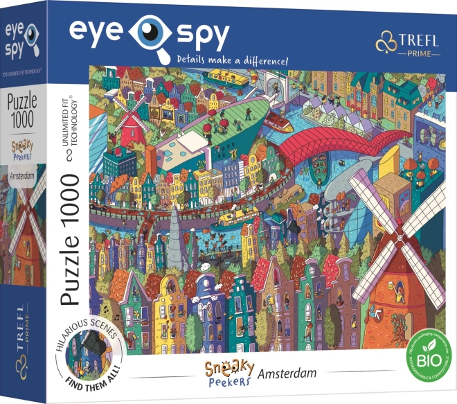 TREFL Puzzle Eye-Spy Sneaky Peekers: Amsterdam 1000 pieces