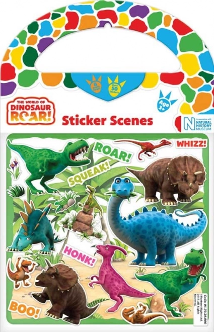 adesivi dinosauri – set riutilizzabili con sfondi