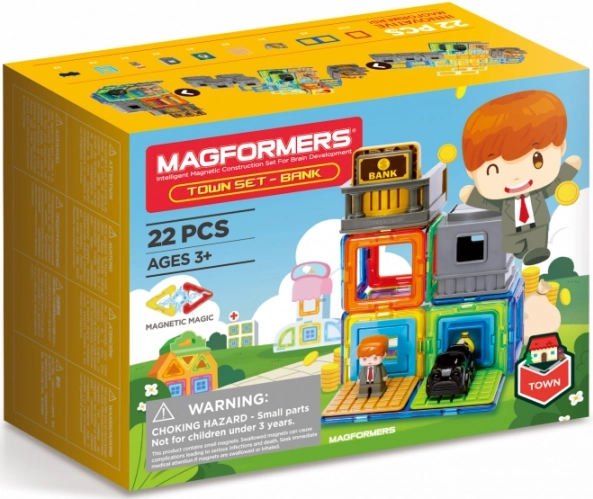 Magformers Town Bank Building Set 22 Pieces
