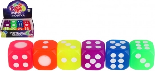 Glowing Neon Silicone Game Dice - 1pcs