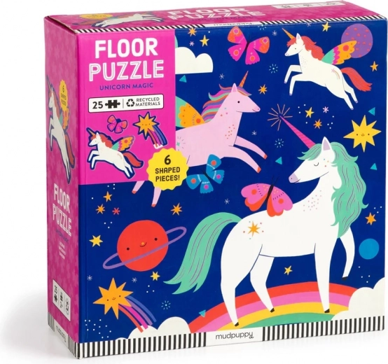 Mudpuppy Floor Puzzle Magical Unicorns 25 Pieces