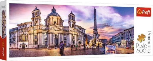 Puzzle 500 pieces panorama - Piazza Navona, Rome