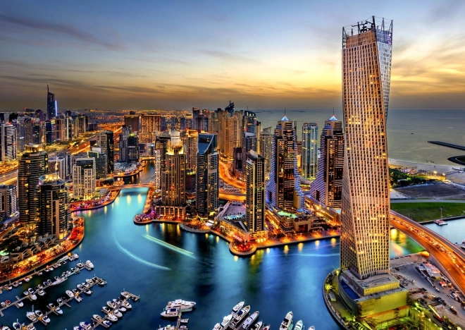 Dubai Marina at Night Puzzle 1000 Pieces