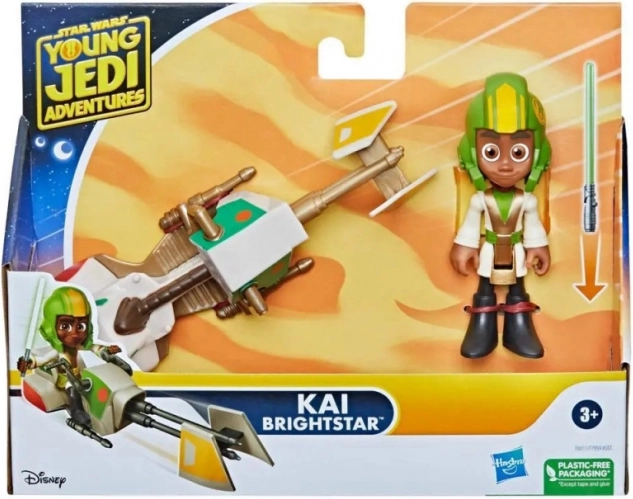 Star Wars Young Jedi Adventures – Speeder and Kai Brightstar Figure