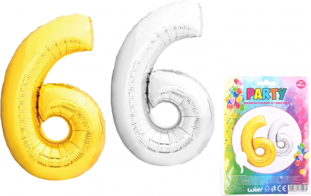 Ballon gonflable en forme de chiffre 6