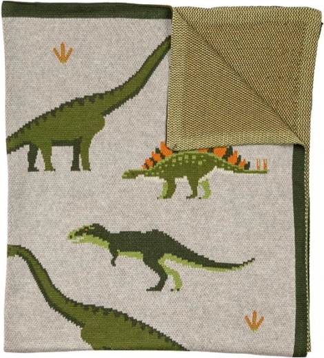 Federe per cuscino in cotone biologico con motivo dinosauri Nature Planet