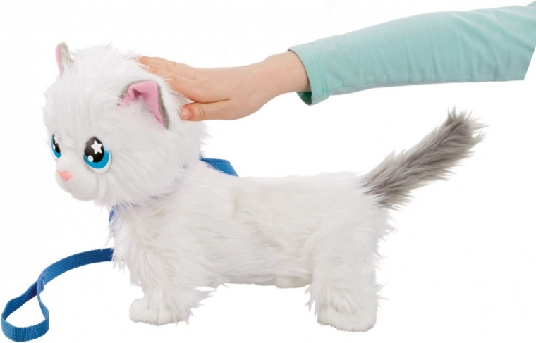 Adorable meowing and tail wagging