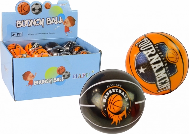 Soft ball for children black-orange 7 cm