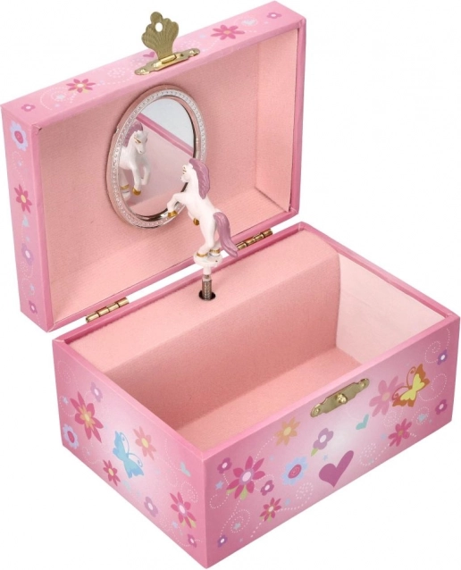 Music Jewelry Box Flower Unicorn – Swan Lake melody by GOKI