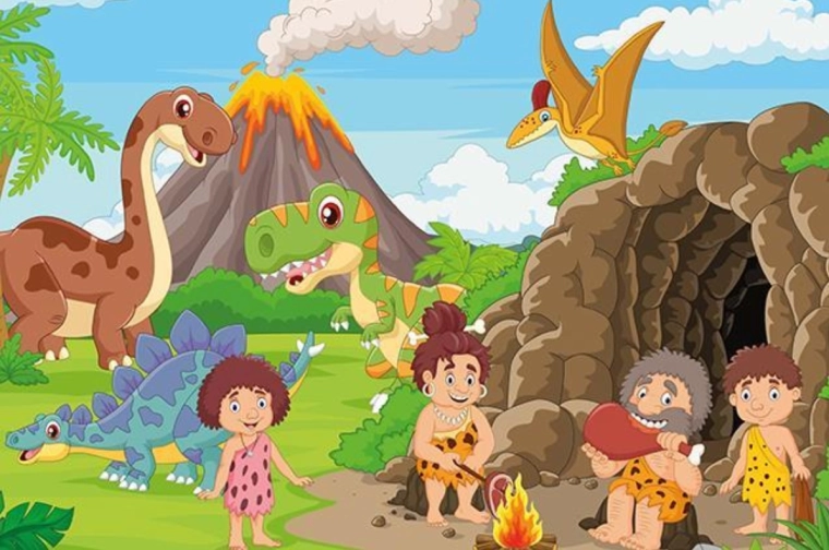 Wooden Puzzle Stone Age Family 25 Pieces