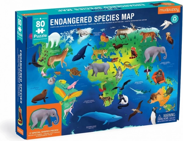 Mudpuppy Puzzle Endangered Animals of the World