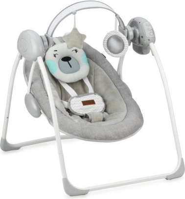 MoMi LISS rocking lounger with melodies, blue bear