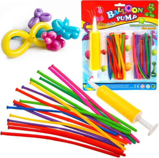 Lunghi palloncini modellanti con pompa