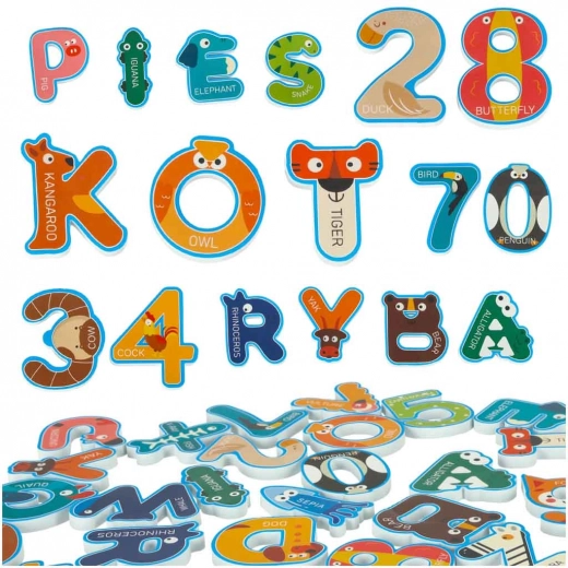 Foam bath stickers – alphabet and numbers with animals