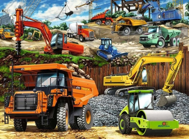 Puzzle Construction Machines XXL 100 Pieces