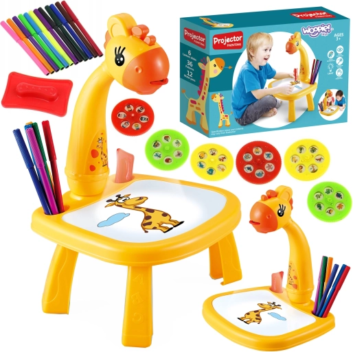 Giraffe Projector Drawing Table with Markers WOOPIE