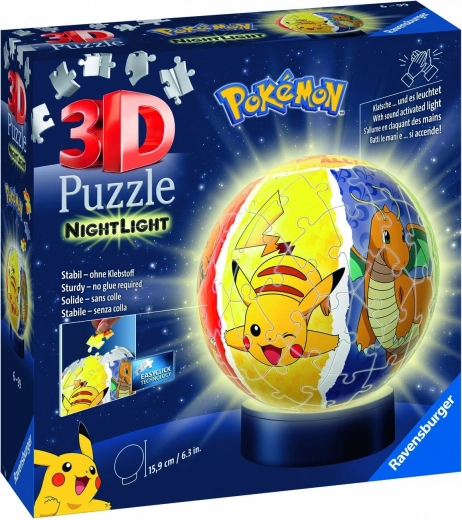 Puzzle 3D boule lumineuse POKÉMON 72 pièces