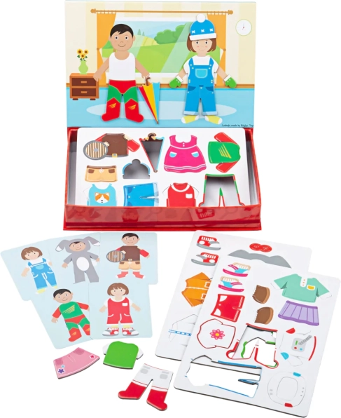 Bigjigs Toys mágneses öltöztetős puzzle Ruhák