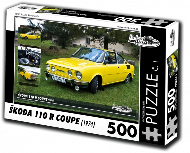 Retro Cars Puzzle Škoda 110 R Coupe 1974 - 500 Pieces