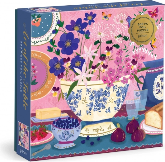 Galison Foil Puzzle Joy Laforme – The Art of Dining, 500 Pieces