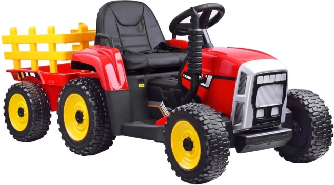 Electric tractor with trailer and remote control – Green