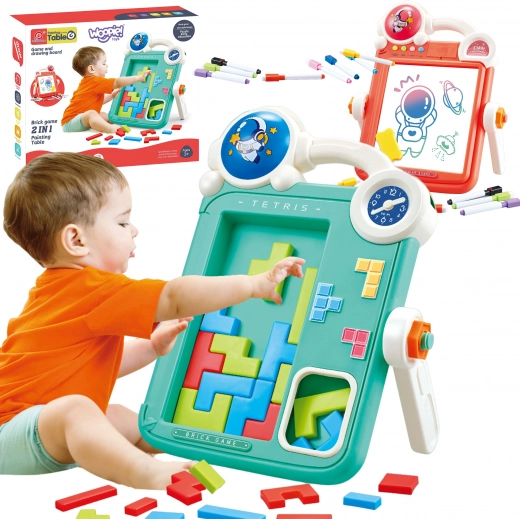 WOOPIE double-sided drawing board and Tetris 2-in-1 for kids