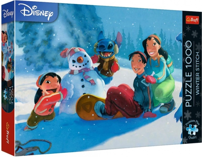 Puzzle Premium Plus – Winter with Stitch, 1000 pieces