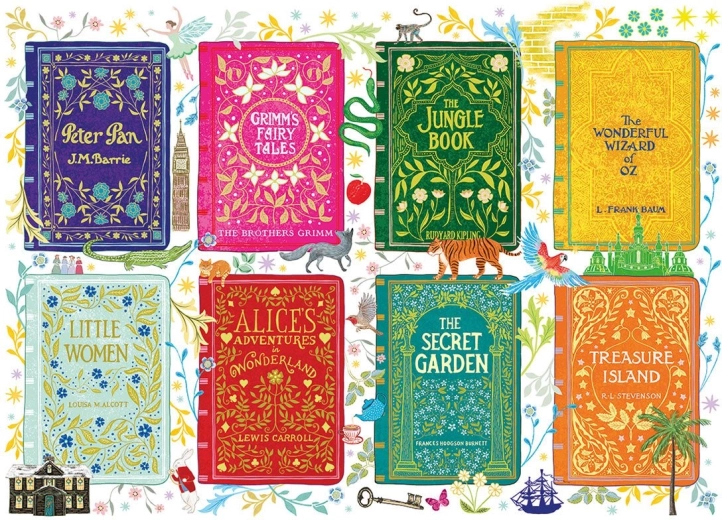 Classic Book Covers Puzzle - 1000 Pieces