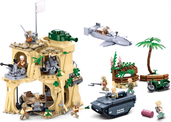 Sluban Army WW2 bataille d’Iwo Jima set de construction