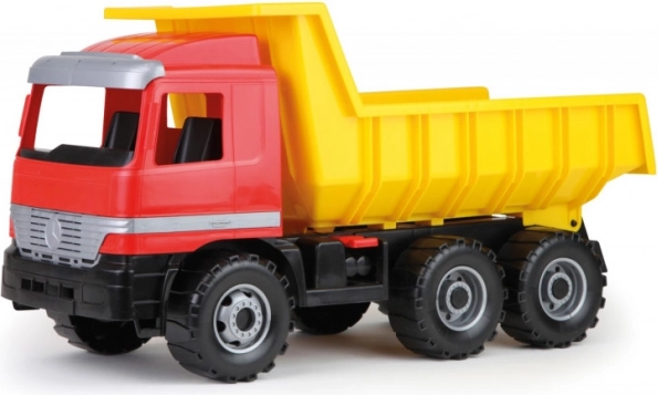 Mercedes dump truck with safety lock