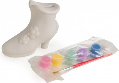 Creative Set: Paint-Your-Own Shoe-Shaped Money Box